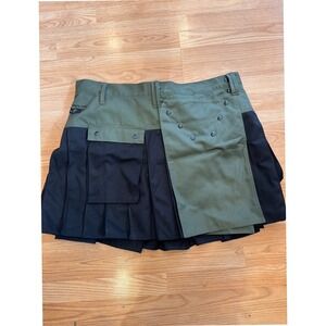 Utilikilts Men Olive Green Black Workman Utility Kilt Size 40 x 21.5 Made in USA